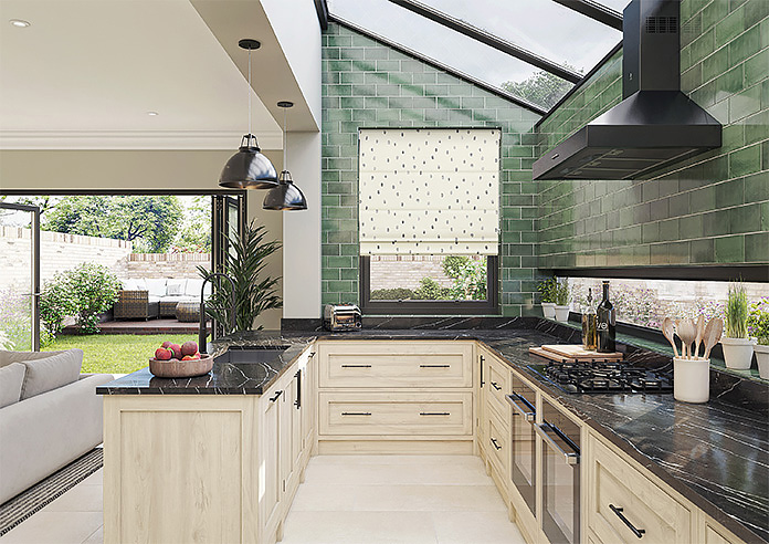 Ink Spots, Grey - Twist&Fit Roman Blind - Image 8